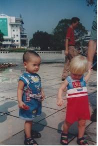 Roark Corson as a toddler in China