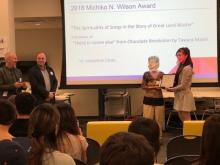 Josephine Chiao presented the first Michiko N. Wilson award